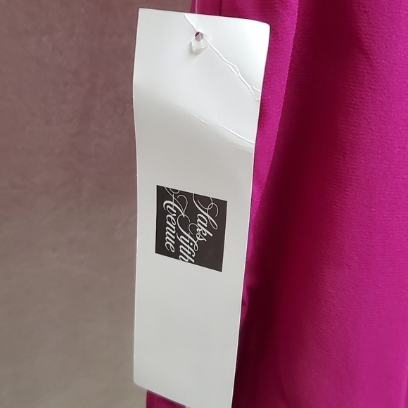 KAY Unger Vintage Fuschia Pink Silk Cowl Neck Flutter Sleeve Ruffle Hem Blouse - Picture 12 of 15